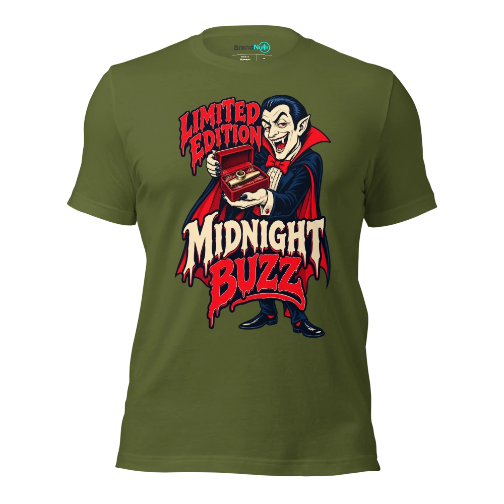LIMITED EDITION MIDNIGHT BUZZ T Shirt Olive Front