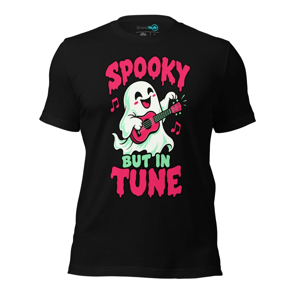 SPOOKY BUT IN TUNE T Shirt Black Front