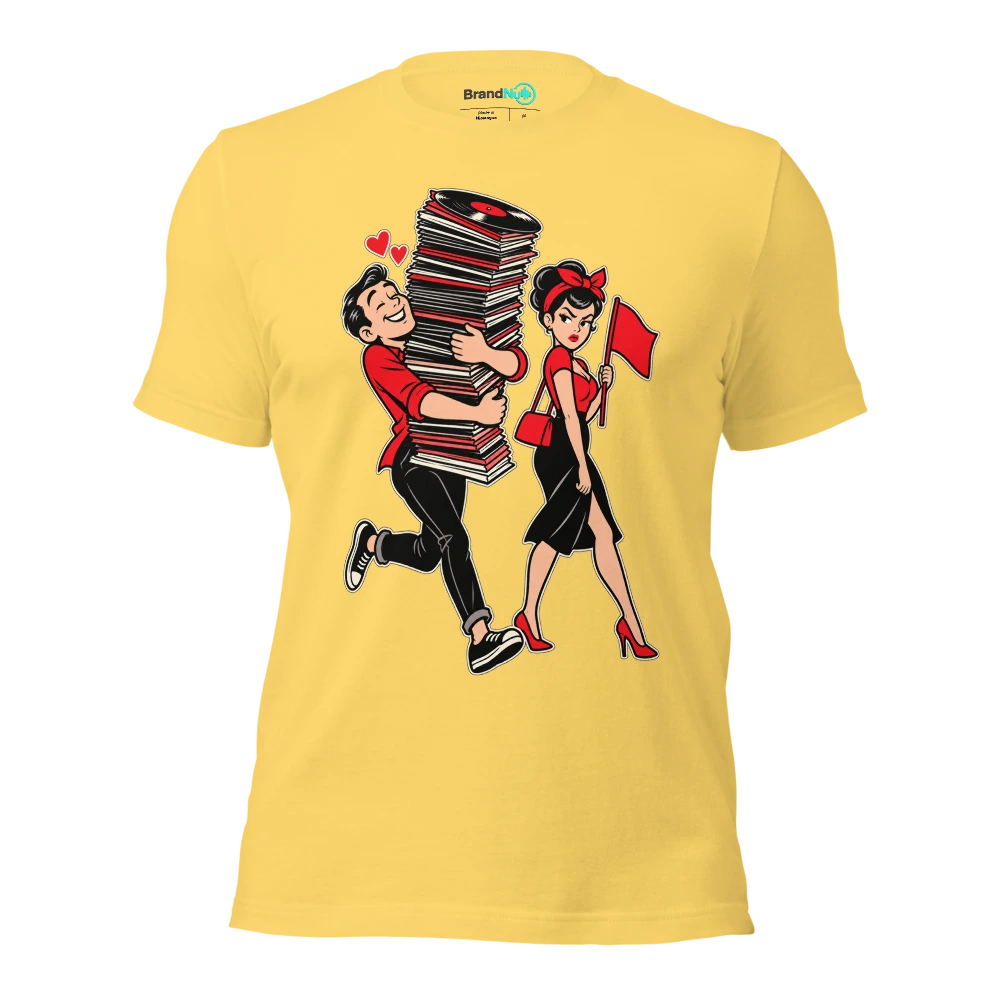 I KEPT THE RECORDS YOU KEPT THE RED FLAGS T Shirt Yellow Front