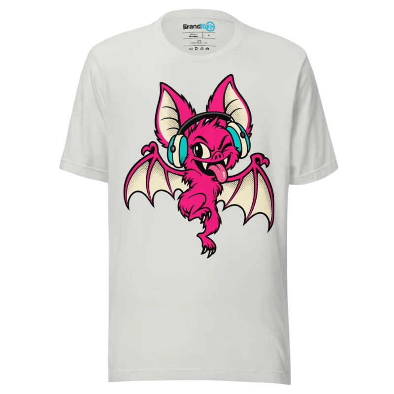 BrandNu Headphone Bat T-Shirt - Silver