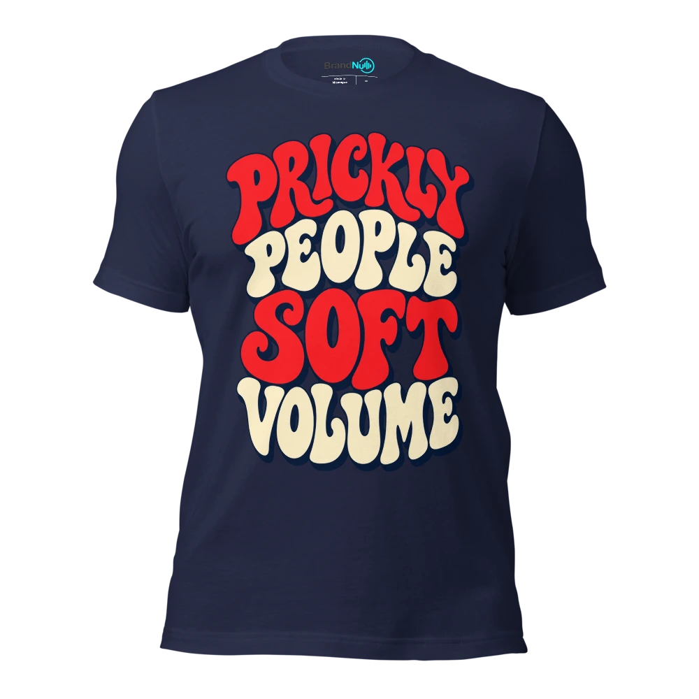 PRICKLY PEOPLE SOFT VOLUME T Shirt Navy Front