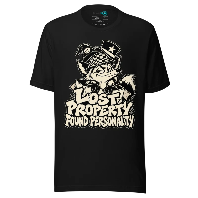LOST PROPERTY FOUND PERSONALITY T Shirt - Black