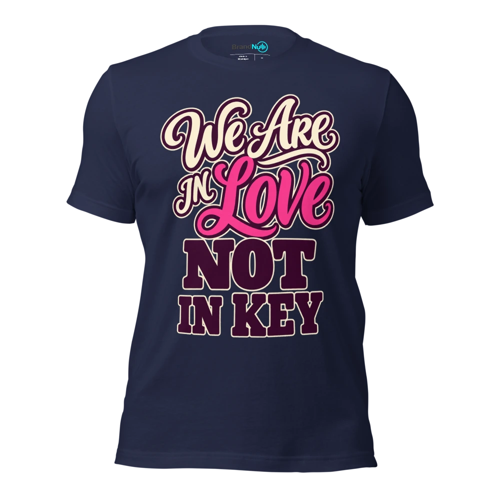 WE ARE IN LOVE NOT IN KEY T Shirt Navy Front
