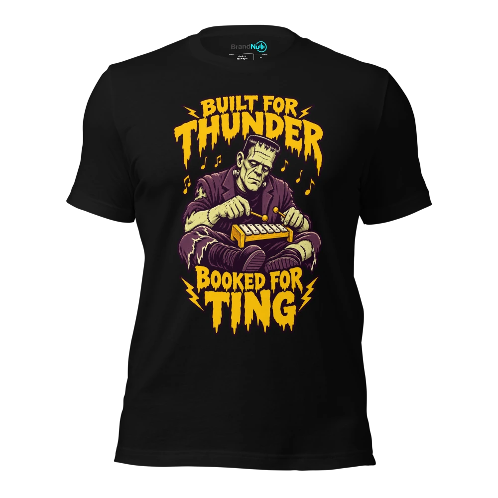 BUILT FOR THUNDER BOOKED FOR TING T Shirt Black Front