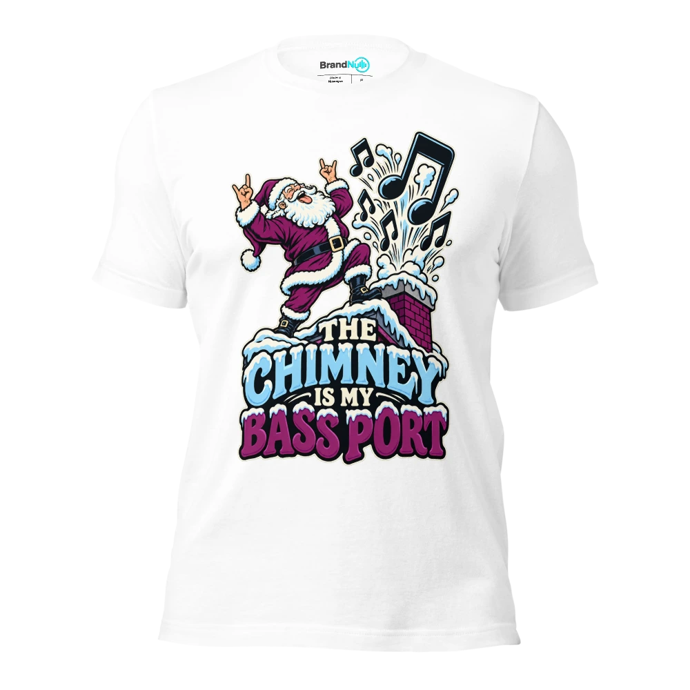 THE CHIMNEY IS MY BASS PORT T Shirt White Front