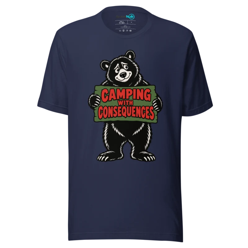 CAMPING WITH CONSEQUENCES T Shirt - Navy