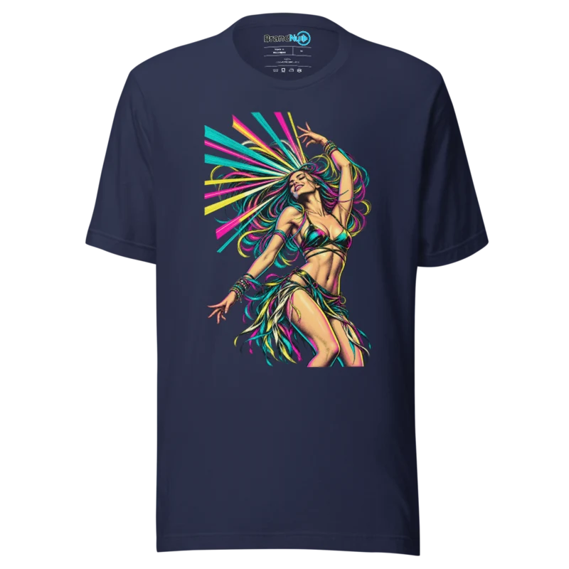 Laser Hair T Shirt - Navy