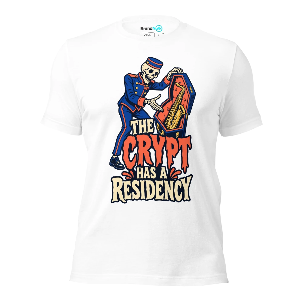 THE CRYPT HAS A RESIDENCY T Shirt White Front
