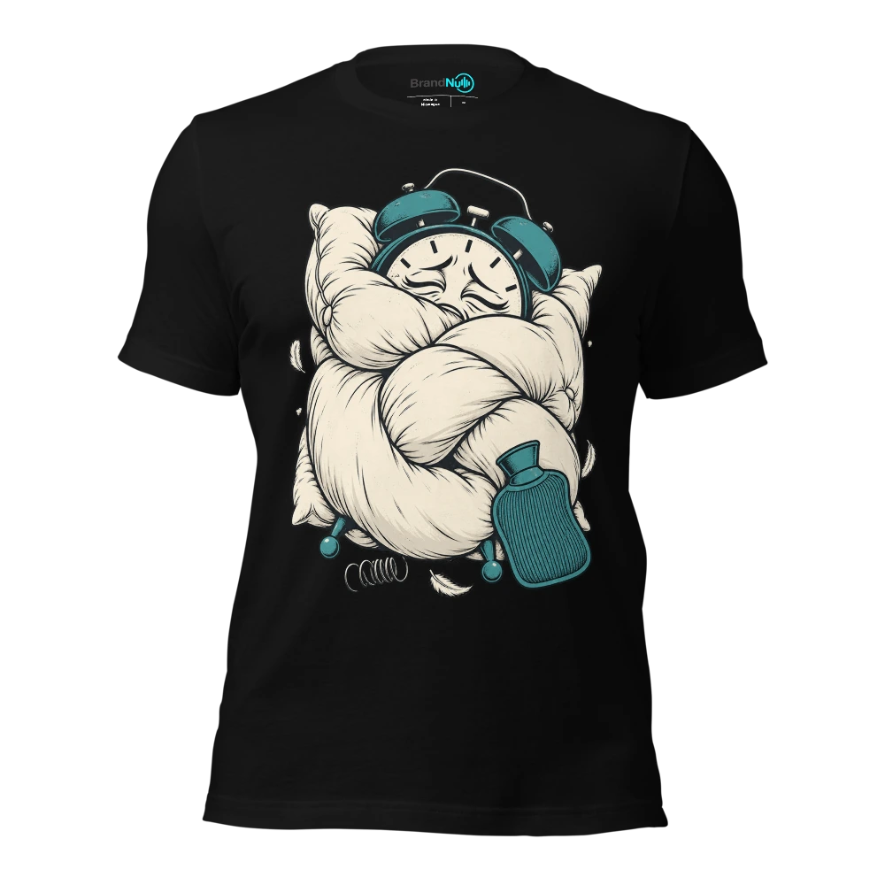 Woke up BrandNu. Slept funny. Warranty void T Shirt Black Front