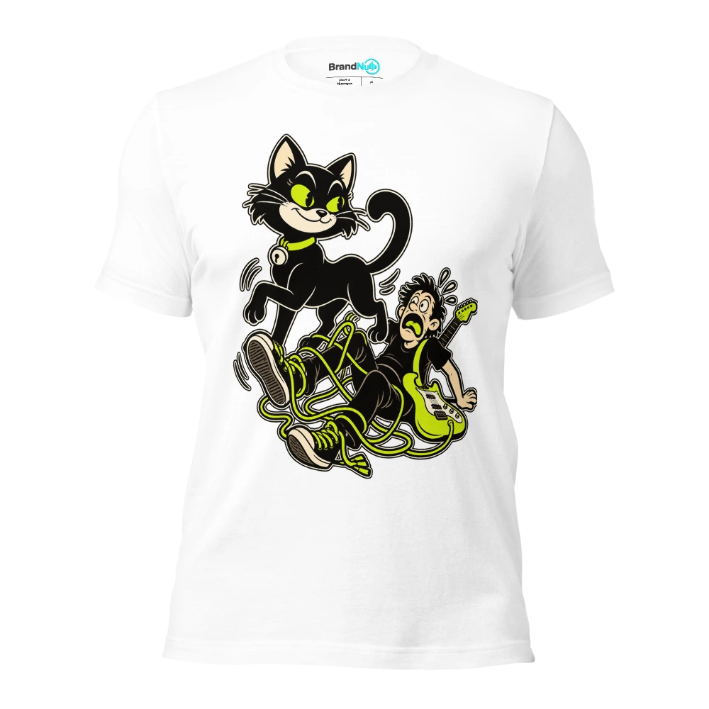THE BLACK CAT HAS BETTER FOOTWORK T-SHIRT