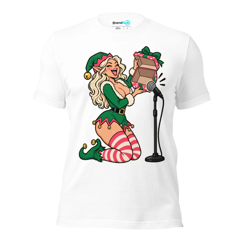 THIS ELF HAS GIVEN ME EXPOSURE FOR CHRISTMAS T Shirt White Front