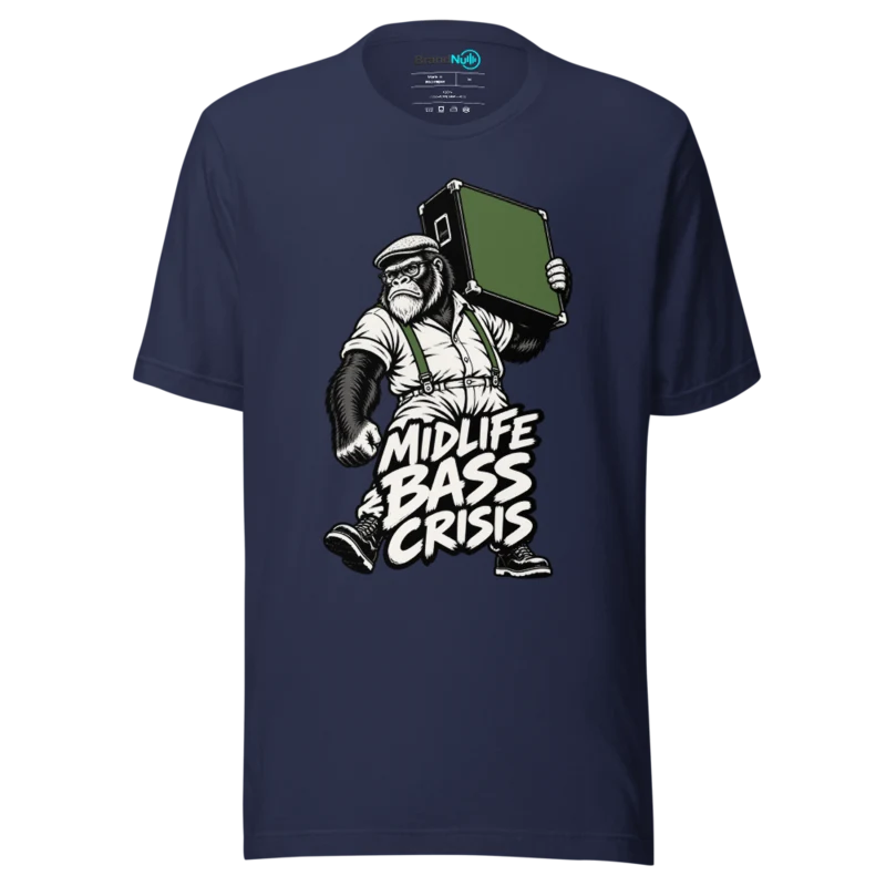 MIDLIFE BASS CRISIS T Shirt - Navy
