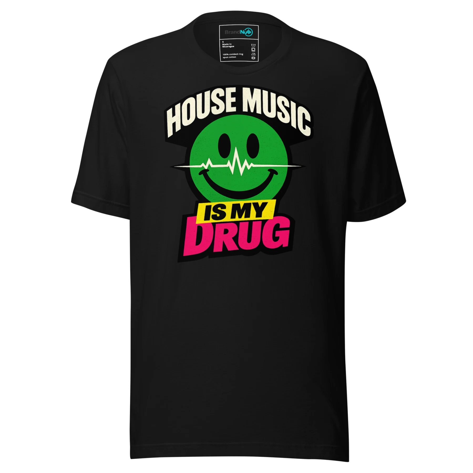 House Music Is My Drug T-SHIRT – Rave Smiley Design