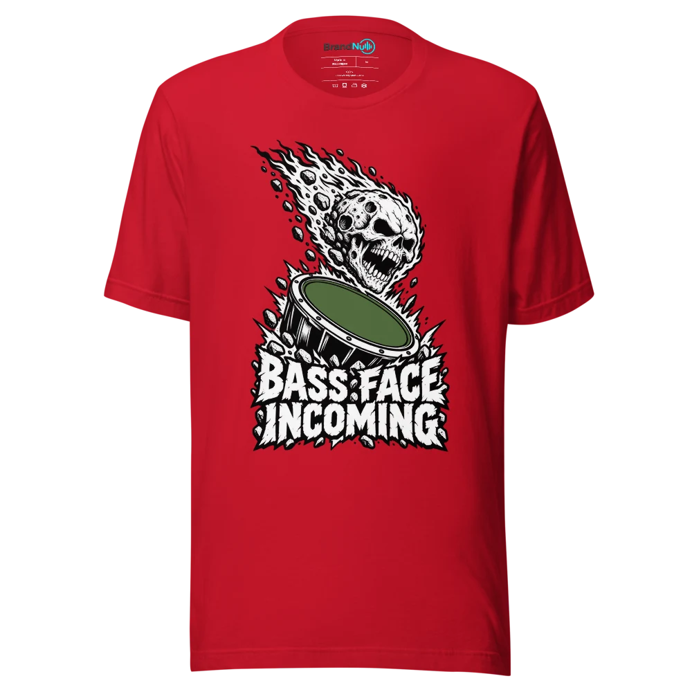 BASS FACE INCOMING T Shirt Red Front
