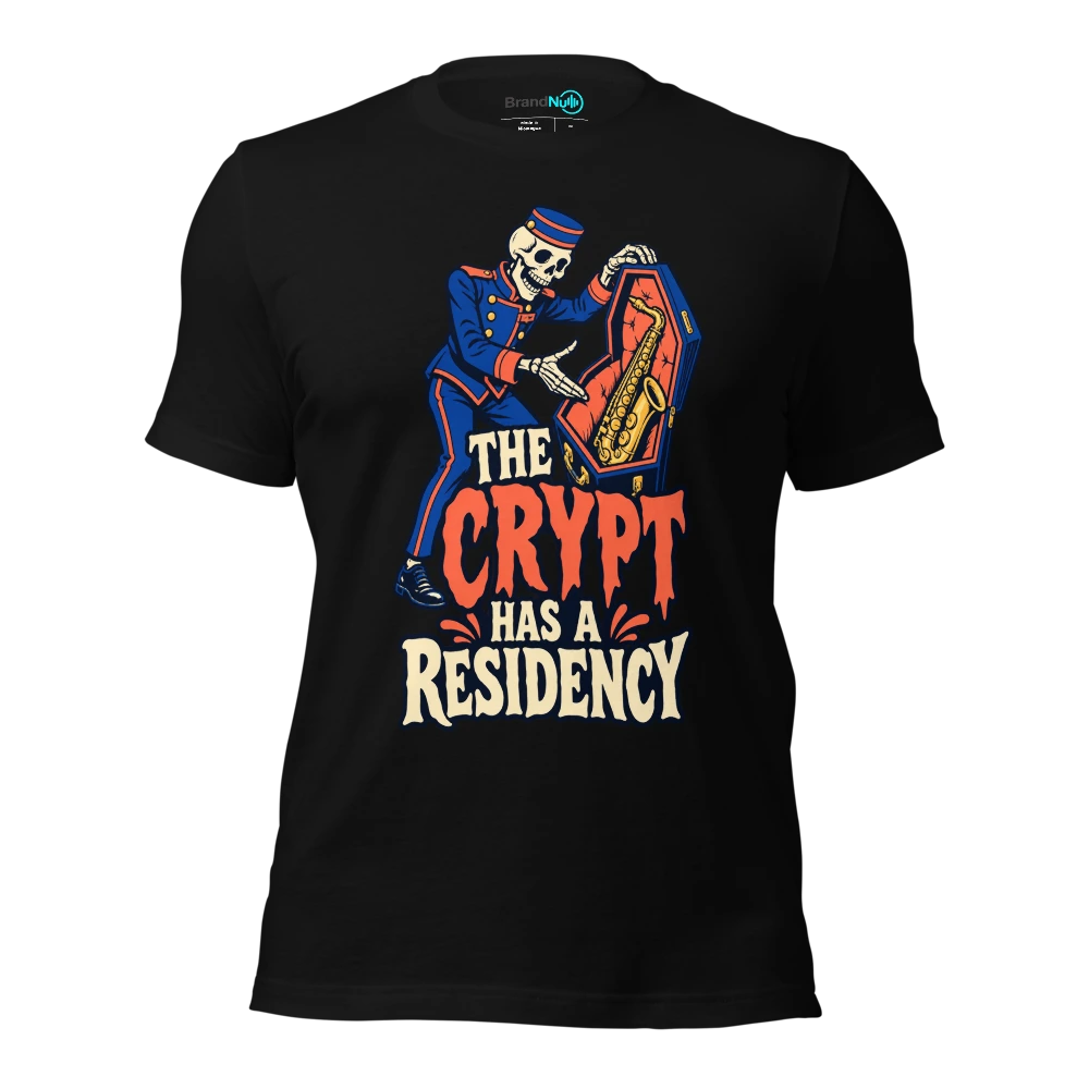 THE CRYPT HAS A RESIDENCY T Shirt Black Front