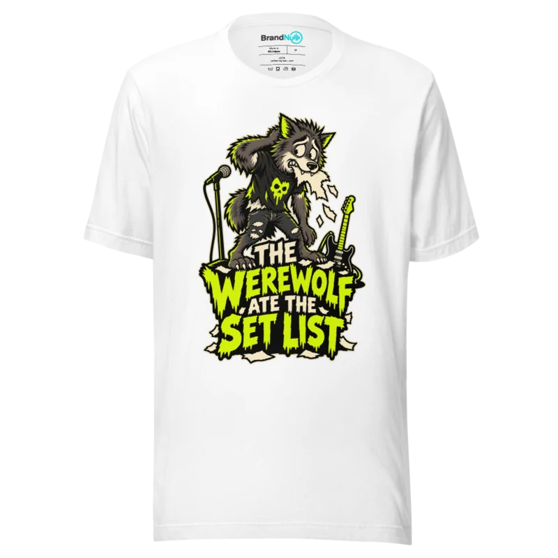 THE WEREWOLF ATE THE SET LIST T Shirt - White