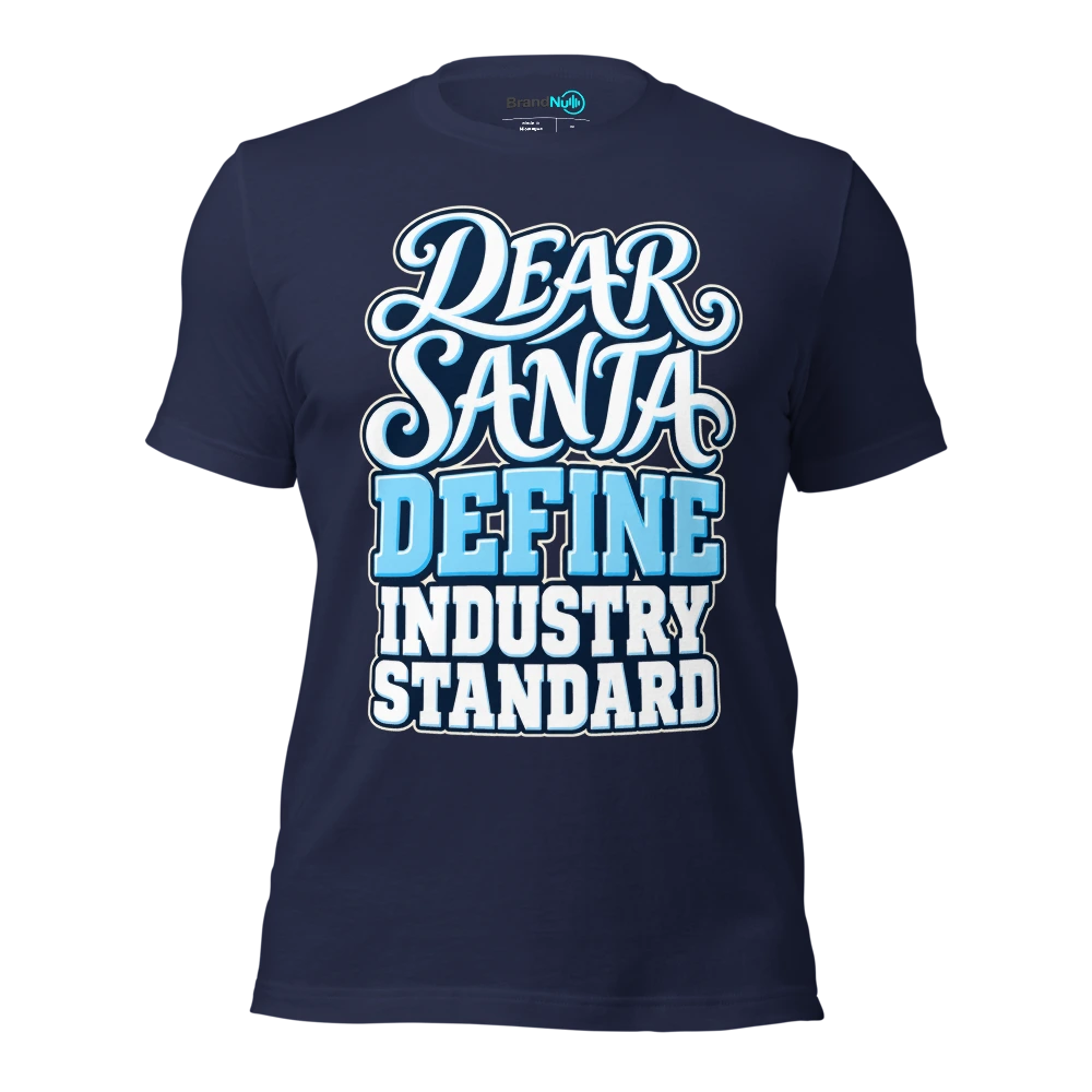 DEAR SANTA DEFINE INDUSTRY STANDARD T Shirt Navy Front