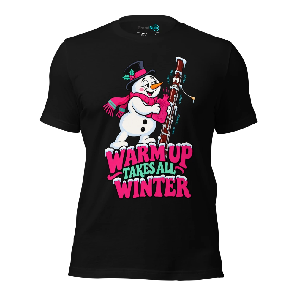 WARM UP TAKES ALL WINTER T Shirt Black Front