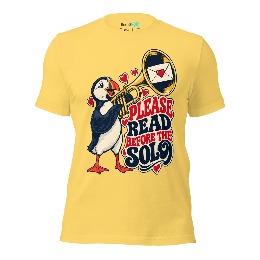PLEASE READ BEFORE THE SOLO T Shirt Yellow Front