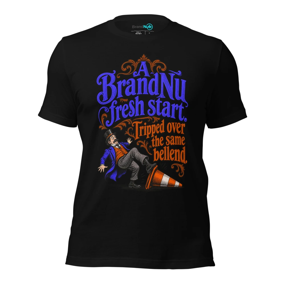 A BrandNu fresh start. Tripped over the same bellend T Shirt Black Front