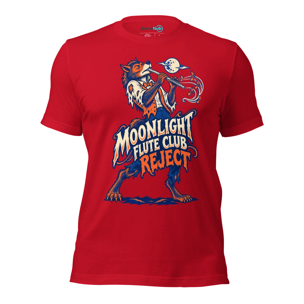 MOONLIGHT FLUTE CLUB REJECT T Shirt Red Front