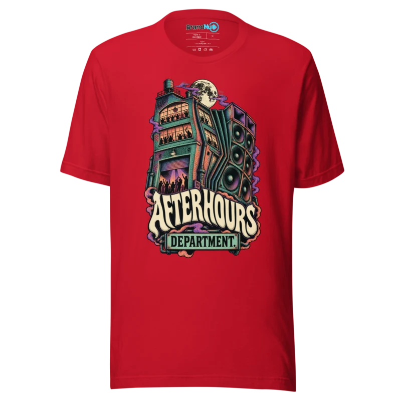 BrandNu Afterhours Department T-Shirt - Red - Front