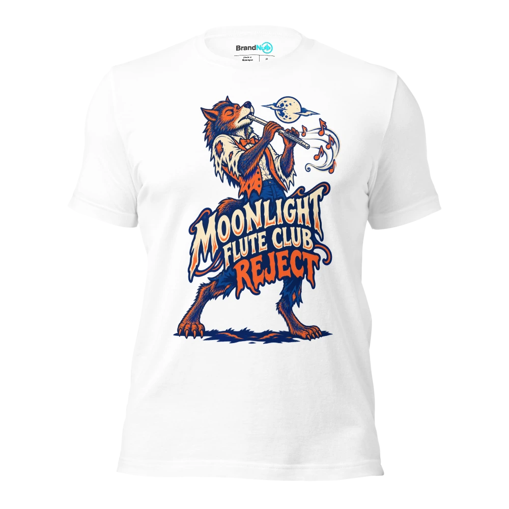 MOONLIGHT FLUTE CLUB REJECT T Shirt White Front