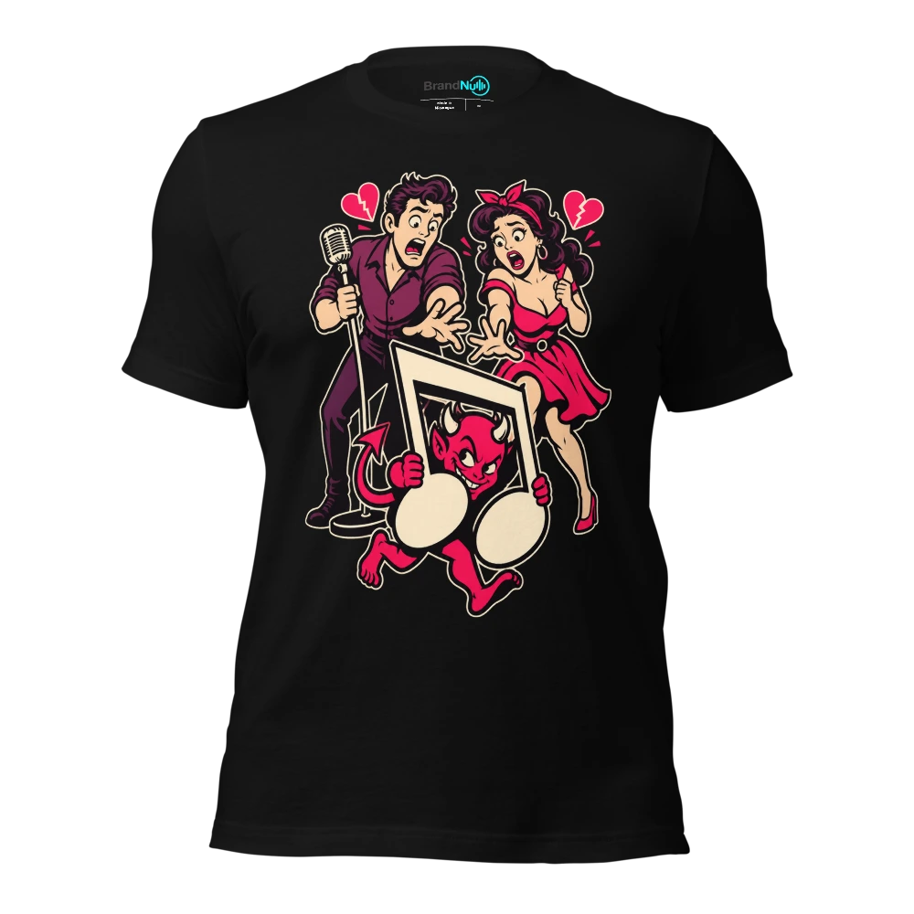 THE DUET DEMON HAS STOLEN THE HARMONY CREDIT T Shirt Black Front