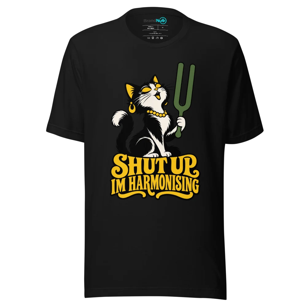 SHUT UP IM HARMONISING T Shirt Black Front