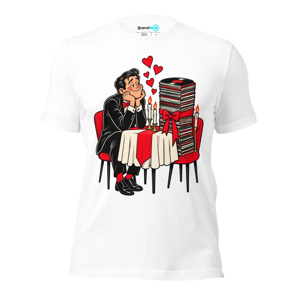 THE CANDLELIT DINNER IS FOR MY RECORD COLLECTION T Shirt White Front