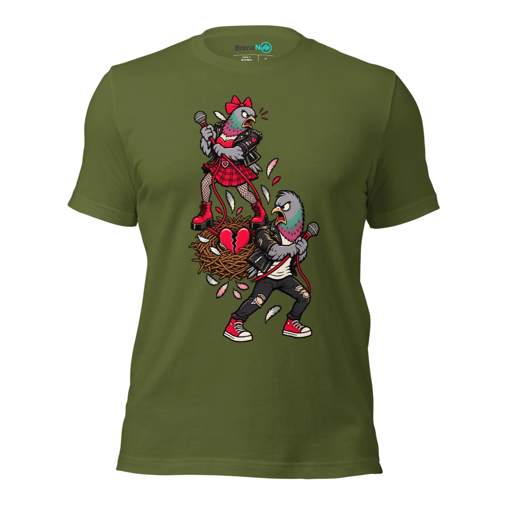 THE PIGEON PAIR HAS SPLIT OVER CREATIVE DIFFERENCES T Shirt Olive Front
