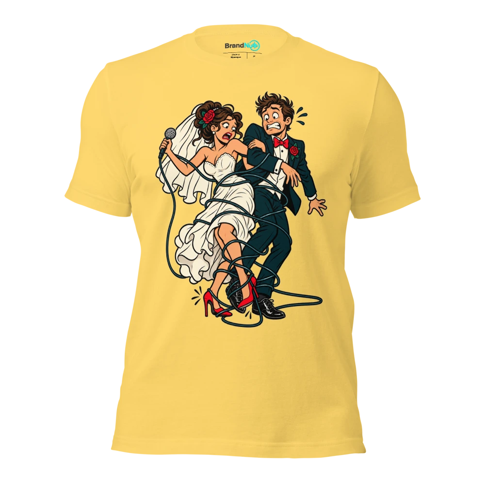 OUR FIRST DANCE HAS BECOME A HEALTH AND SAFETY ISSUE T Shirt Yellow Front
