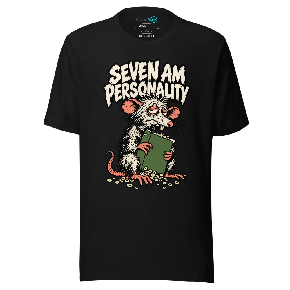 SEVEN AM PERSONALITY T Shirt Black Front
