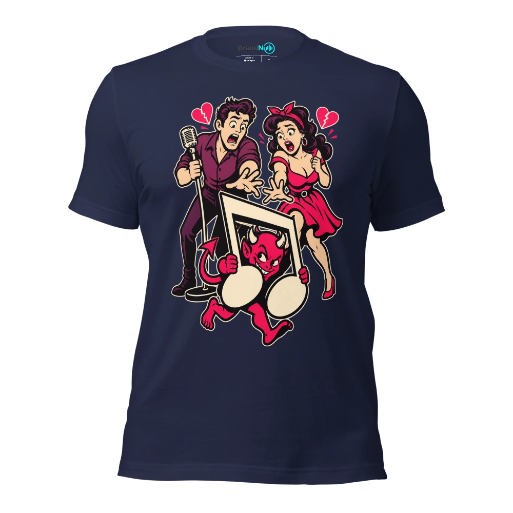 THE DUET DEMON HAS STOLEN THE HARMONY CREDIT T Shirt Navy Front
