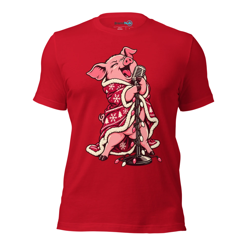 THE PIG IN A BLANKET WANTS AN ENCORE T Shirt Red Front