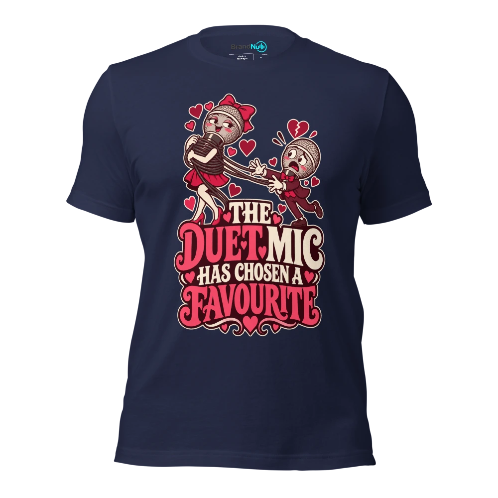 THE DUET MIC HAS CHOSEN A FAVOURITE T Shirt Navy Front
