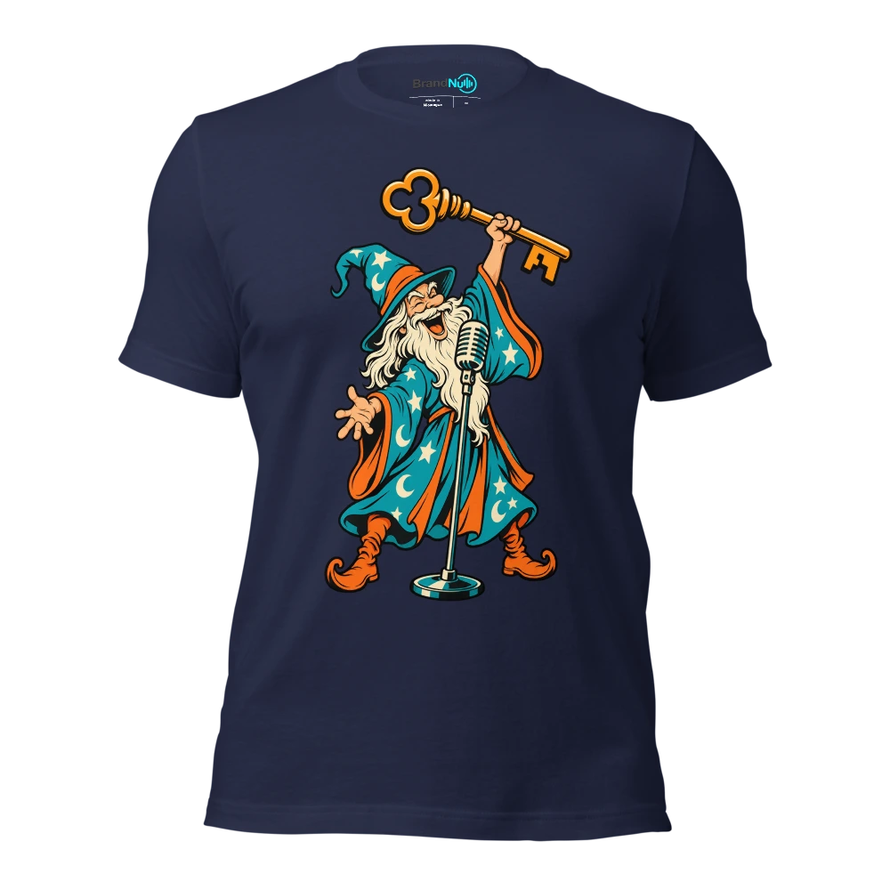 THE CAKE WIZARD HAS CONJURED AN UNNECESSARY KEY CHANGE T Shirt Navy Front