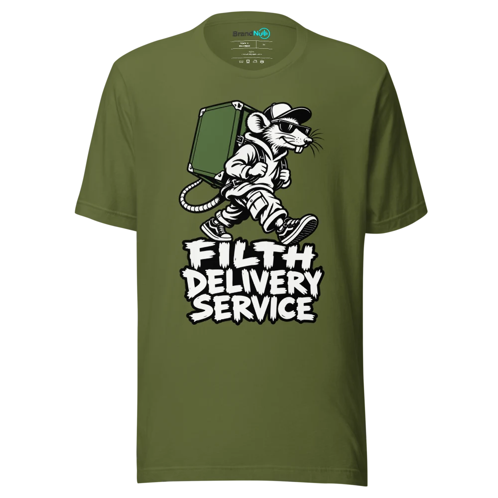 FILTH DELIVERY SERVICE T Shirt Olive Front