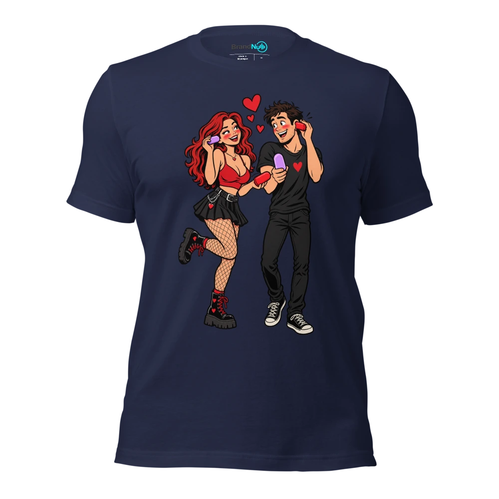 I MET MY SOULMATE IN THE EARPLUG QUEUE T Shirt Navy Front