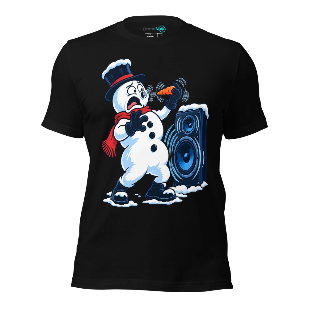 THE SNOWMAN HAS LOST HIS BASS FACE T-SHIRT