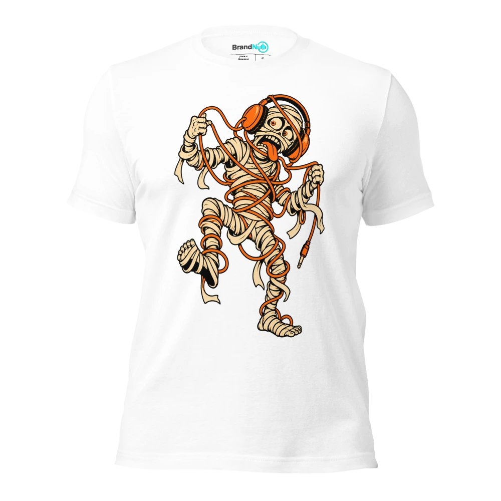 WRAPPED UP IN MY OWN HEADPHONES T Shirt White Front
