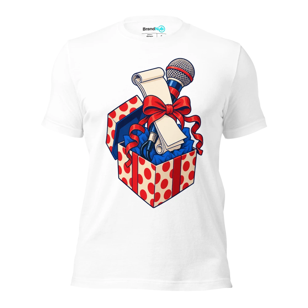 THIS GIG FEE IS A GIFT WRAPPED INVOICE PAD T Shirt White Front
