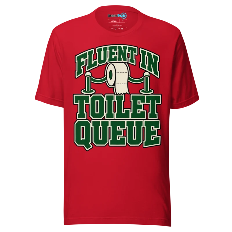 BrandNu Fluent In Toilet Queue T-Shirt - Red