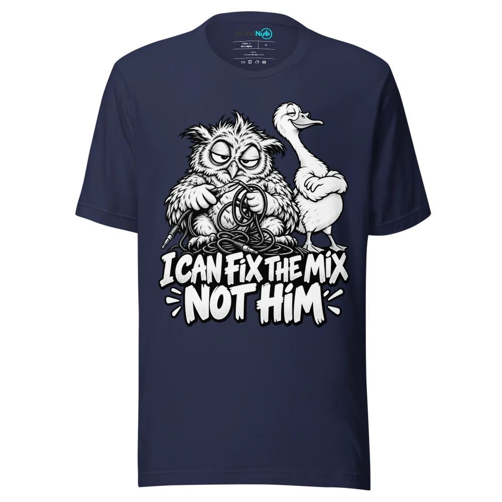 I CAN FIX THE MIX NOT HIM T Shirt Navy Front