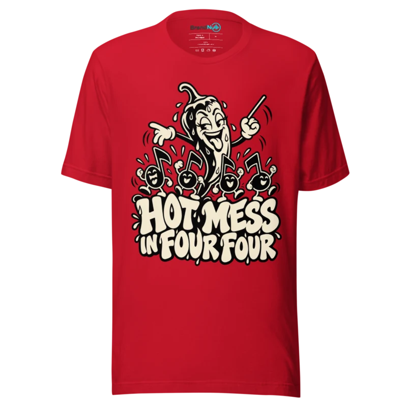 HOT MESS IN FOUR FOUR T Shirt - Red