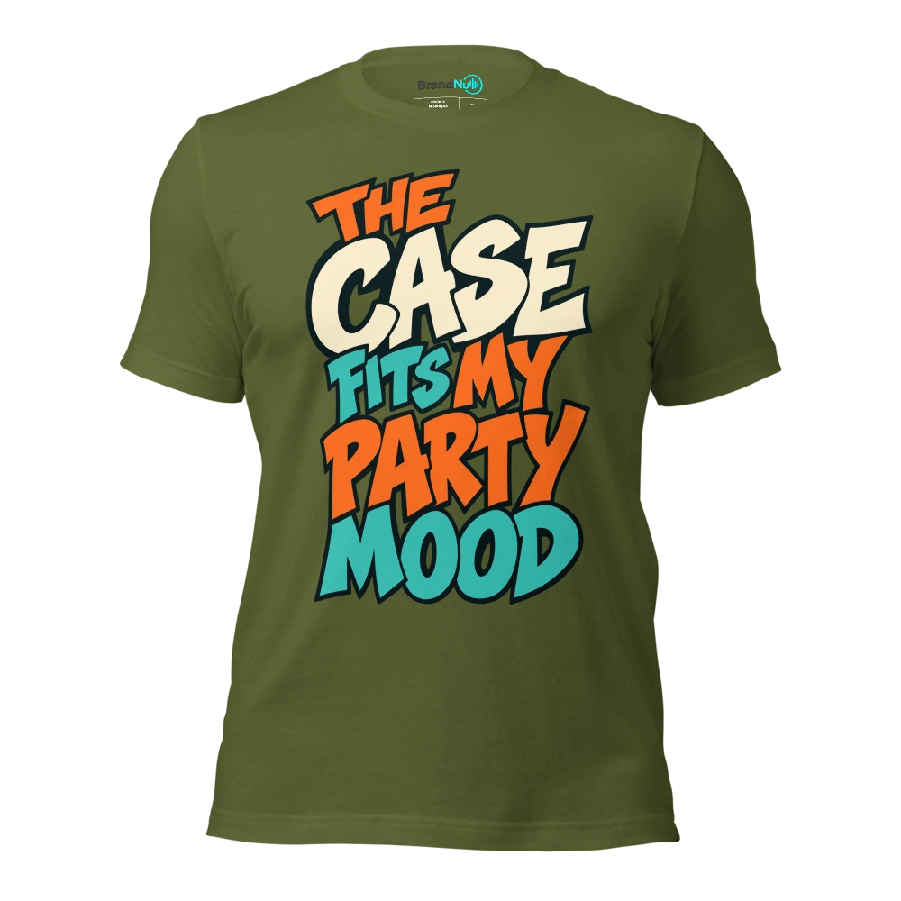THE CASE FITS MY PARTY MOOD T Shirt Olive Front