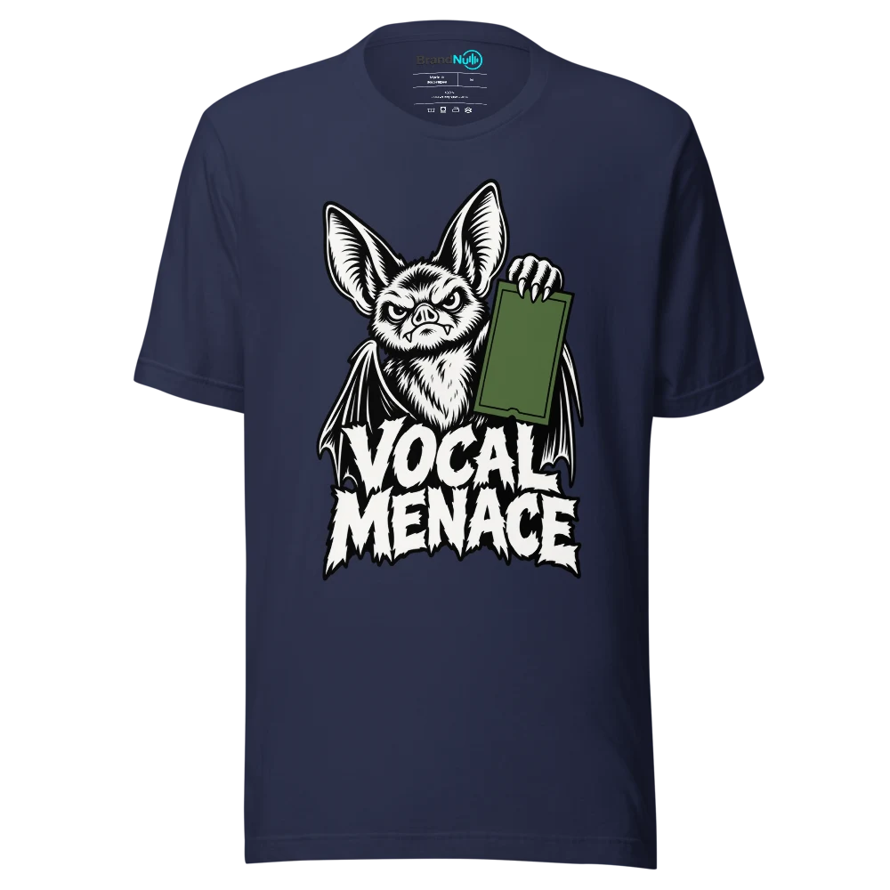 VOCAL MENACE T Shirt Navy Front