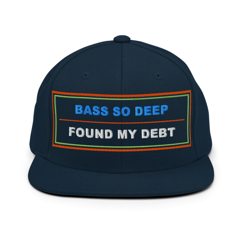 Bass So Deep Found My Debt Classic Snapback - Dark Navy