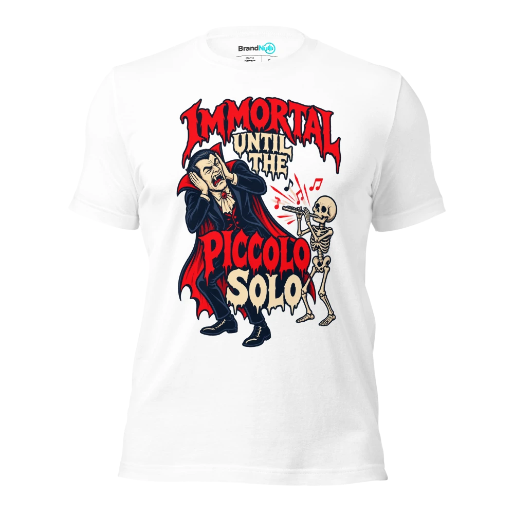 IMMORTAL UNTIL THE PICCOLO SOLO T Shirt White Front