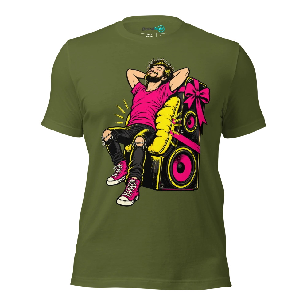 THE BASS BIN HAS BECOME A LUMBAR SUPPORT T Shirt Olive Front